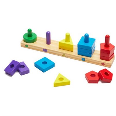 Развивающая игрушка Melissa & Doug Stack and Sort Board - Wooden Educational Toy With 15 Solid Wood Pieces