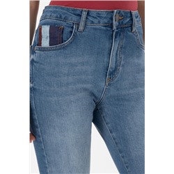 Kadın Mavi Slim High Waist Fit Jean Pantolon