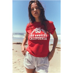 T-SHIRT WITH SLOGAN