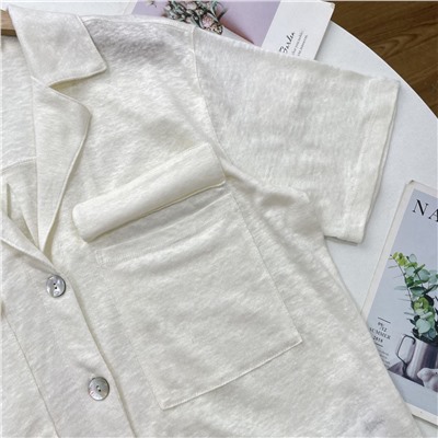 Женская льняная рубашка MONOPRI*X Цена на оф.сайте 37,99€