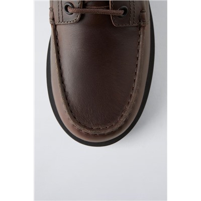 LEATHER DECK SHOES