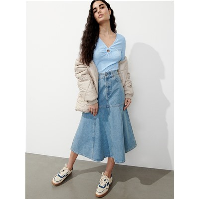 Bluse aus Strukturstoff