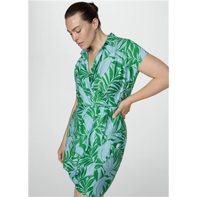 Vestido cruzado estampado
