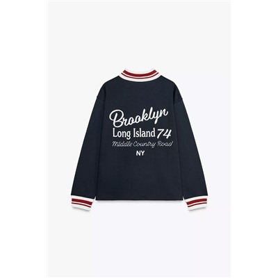 EMBROIDERED POLO SWEATSHIRT