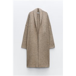 RIBBED KNIT COAT