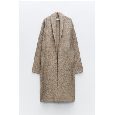 RIBBED KNIT COAT