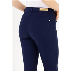 Kadın Lacivert Toothpick Fit Pantolon