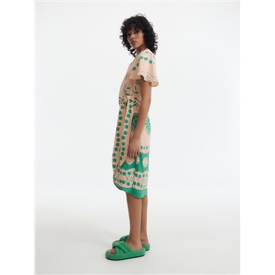 Viskose Kleid mit Muster
