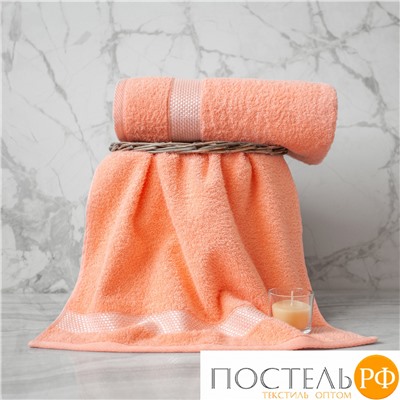 (13-1021) Полотенце Eleganta (Petek Crystal) 30х50 см Махра 390 г/м2, 13-1021 Светло-Розовый (Персиковый на бирке)