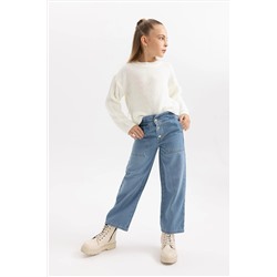 Defacto Kız Çocuk Wide Leg Geniş Paça Jean B3426A823WN