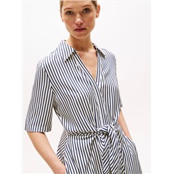 Knotted V-Neck Dress