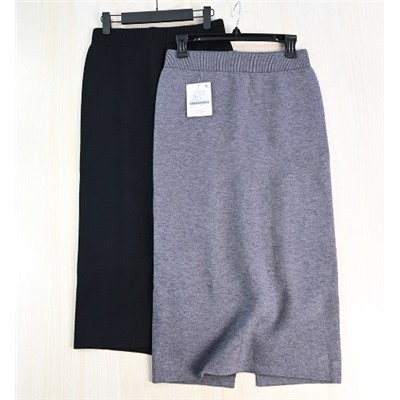 Женская зимняя плотная трикотажная миди-юбка