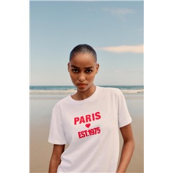 T-SHIRT WITH SLOGAN