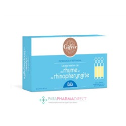 Gifrer Bébé Physiologica Septinasal Lavage du Nez 20 unidoses de 5 ml
