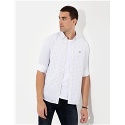 Lacivert Slim Fit Uzun Kollu Gömlek