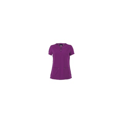 koi Sapphire Four-Way Stretch Scrubs Split Neck Top