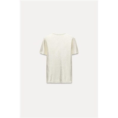 RIBBED METALLIC T-SHIRT