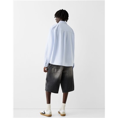 Boxy long sleeve Oxford shirt
