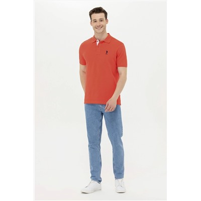 Erkek Kırmızı Basic Polo Yaka Tişört