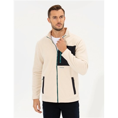 Bej Regular Fit Polar Hırka