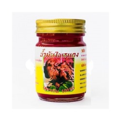 Красный тайский бальзам с галангалом Pai Dang 200 мл / Pai Dang Red thai galangal balm 200ml