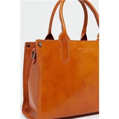 Bolso de piel Salma Camel