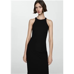 Vestido midi abertura