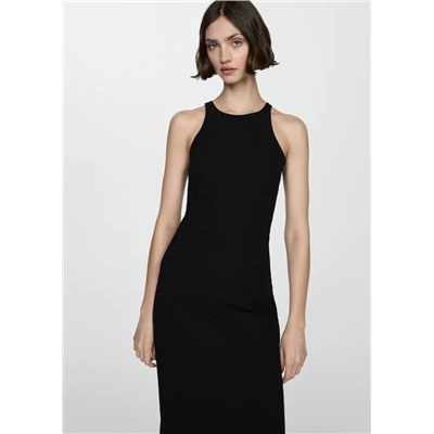 Vestido midi abertura