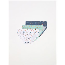 PACK DE 3 CALZONCILLOS SLIPS ESTAMPADOS