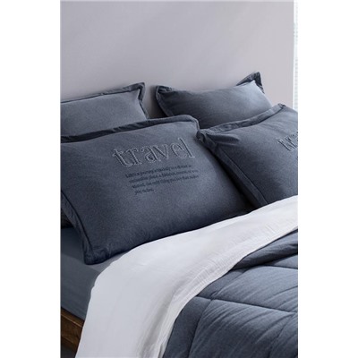 Bobigny SuperSoft Tek Kişilik Comforter Set - İndigo
