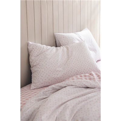 Botie King Size %100 Pamuk Ranforce Baskılı Nevresim Takımı - Pudra