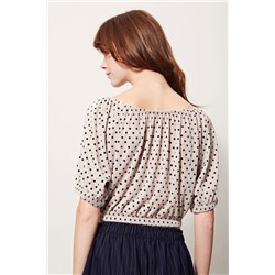Camiseta Beige y negro