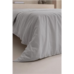 Manon King Size %100 Pamuk Ranforce Düz Nevresim - Gri