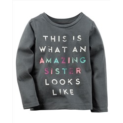 Long-Sleeve Amazing Sister Graphic Tee