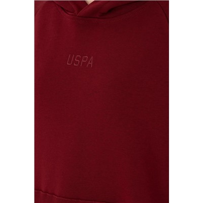 Kadın Bordo Kapüşonlu Sweatshirt