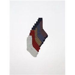 PACK OF 5 PAIRS OF CONTRAST SOCKS