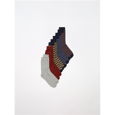 PACK OF 5 PAIRS OF CONTRAST SOCKS