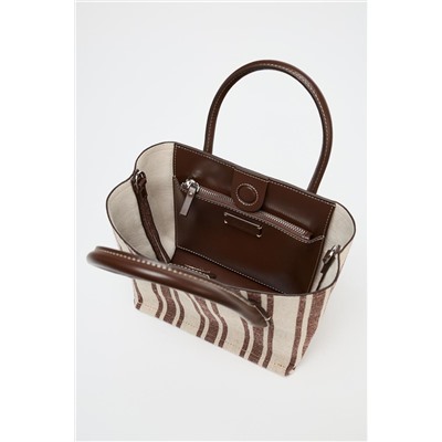 BOLSO CANVAS ESTAMPADO RAYAS