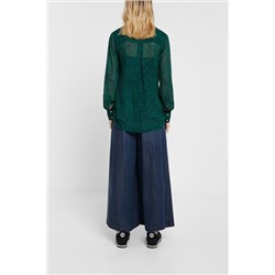 Doble blusa cruzada delantera