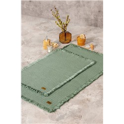 Cotton Box Bath Rug Set Yeşil 2'li 75x125 60x90 5120p