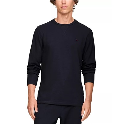 Men's Waffle-Knit Long-Sleeve Crewneck Thermal Top