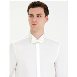 Beyaz Slim Fit Smokin Gömlek