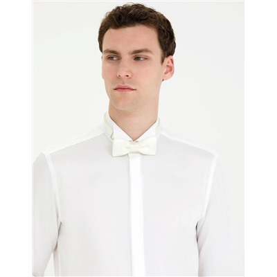 Beyaz Slim Fit Smokin Gömlek