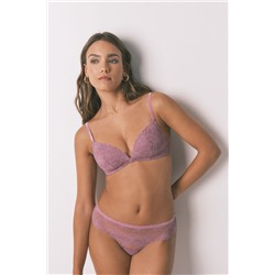 Braga ancha encaje rosa