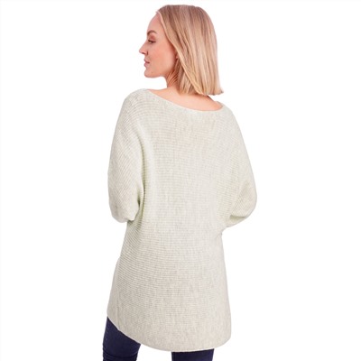 Damen Strickpullover mit U-Boot-Ausschnitt