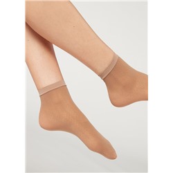Kurze Socken mit Rautenmuster Eco