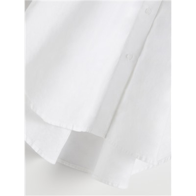 Oversize-Hemdbluse aus Baumwolle
