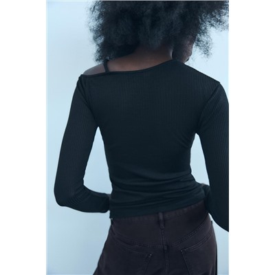 ASYMMETRIC DOUBLE LAYER T-SHIRT