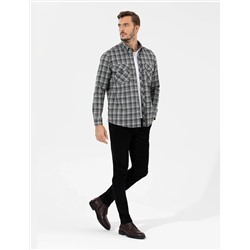 Yeşil Regular Fit Uzun Kollu Gömlek