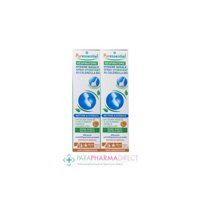 Puressentiel Respiratoire Hygiène Nasale Spray Hydratant Lot de 2x100ml